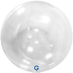 Balão Globo Transparente 38cm 4D Grabo