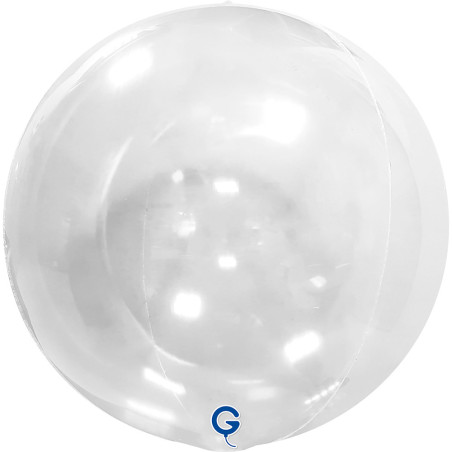 Balão Globo Transparente 38cm 4D Grabo