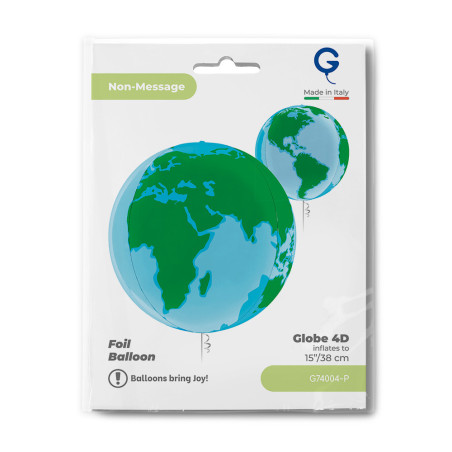 Balão Globo Mundo 38cm 4D Grabo