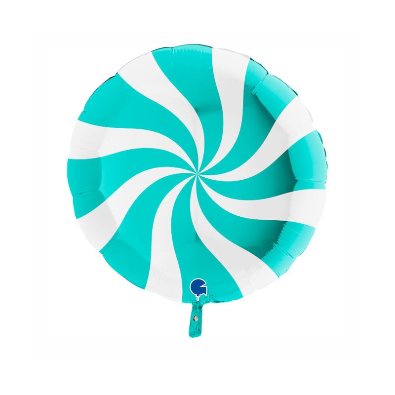 Balão Candy Swirly 46cm Branco Tiffany Foil