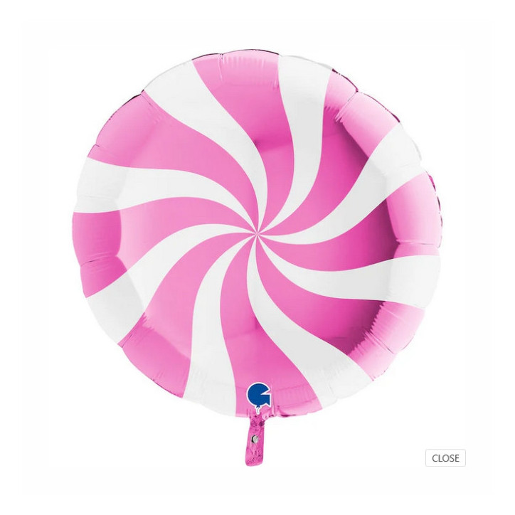 Balão Candy Swirly 91cm Branco Fuschia Candy Balão Candy Swirly 91cm Branco Fuschia Candy