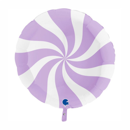 Balão Candy Swirly 91cm Branco Matte Lilás Candy