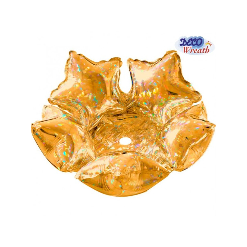 Balão Estrela Deco Ouro Glitter 36cm Grabo