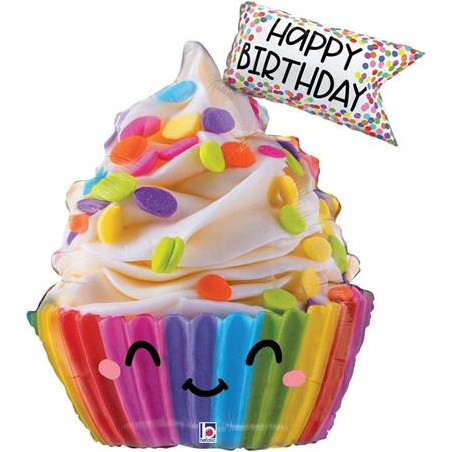 Balão Cupcake Aniversário 79cm Grabo