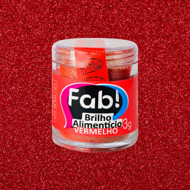 Brilho Alimentício Vermelho 3Gr