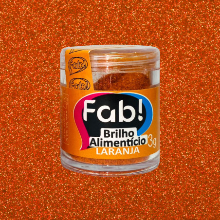 Brilho Alimentício Laranja 3Gr