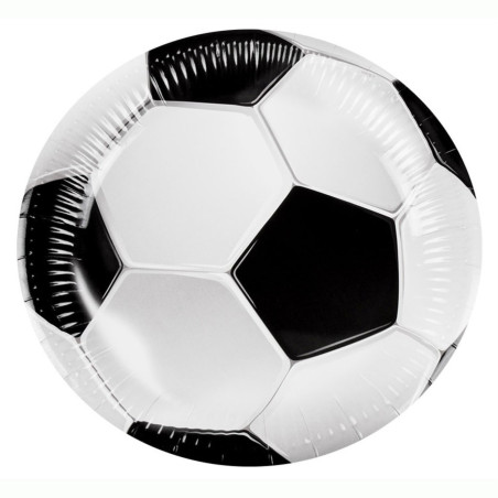 8 Pratos Futebol 22cm