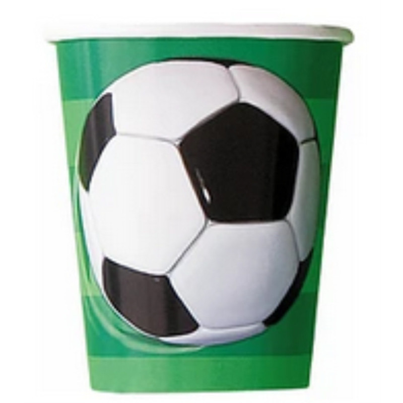 8 Copos Papel Futebol 270ml