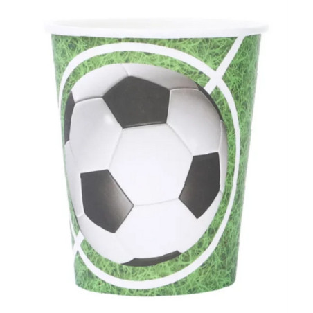 6 Copos Papel Futebol 250ml
