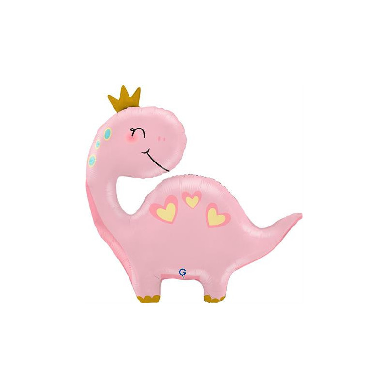 Balão Dinossauro Rosa 71cm Grabo