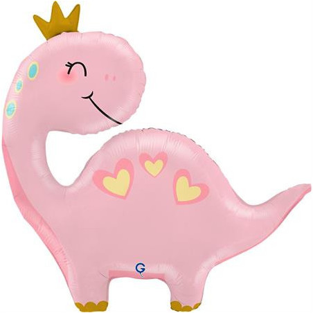 Balão Dinossauro Rosa 71cm Grabo