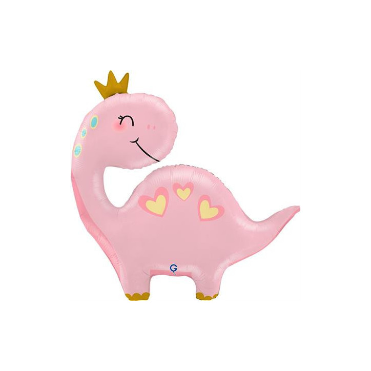Balão Dinossauro Rosa 71cm Grabo