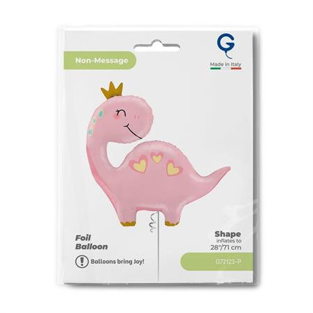 Balão Dinossauro Rosa 71cm Grabo