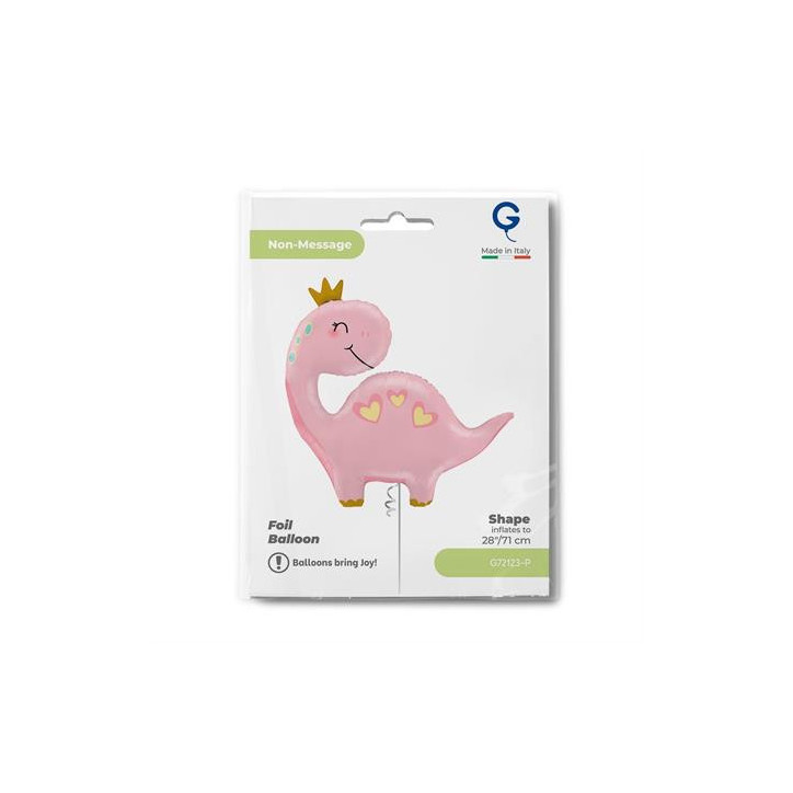 Balão Dinossauro Rosa 71cm Grabo