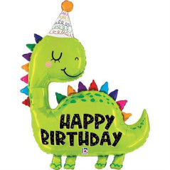 Balão Dinossauro Birthday 132cm Grabo