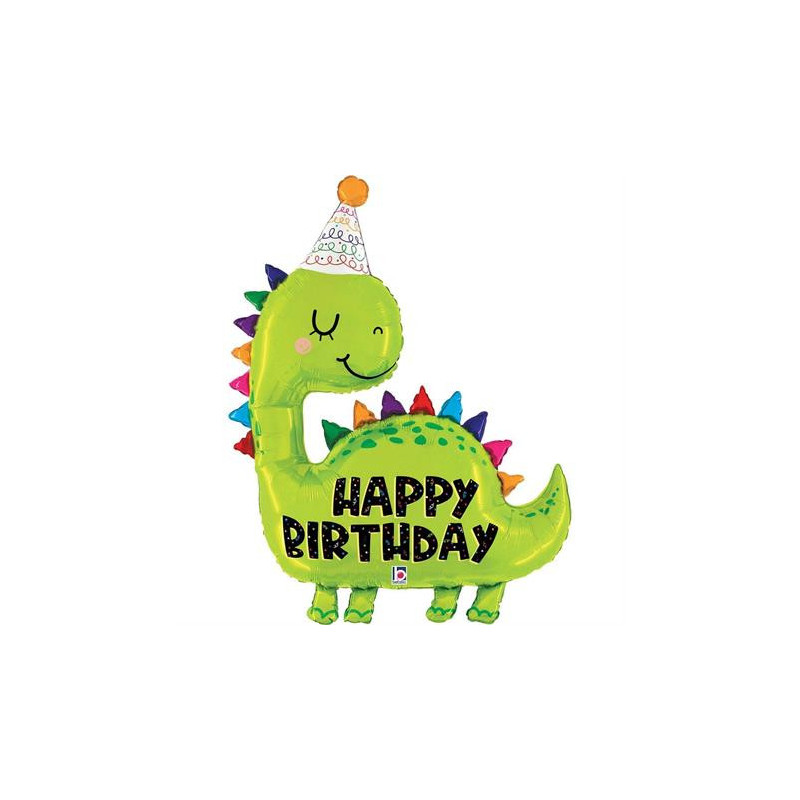 Balão Dinossauro Birthday 132cm Grabo
