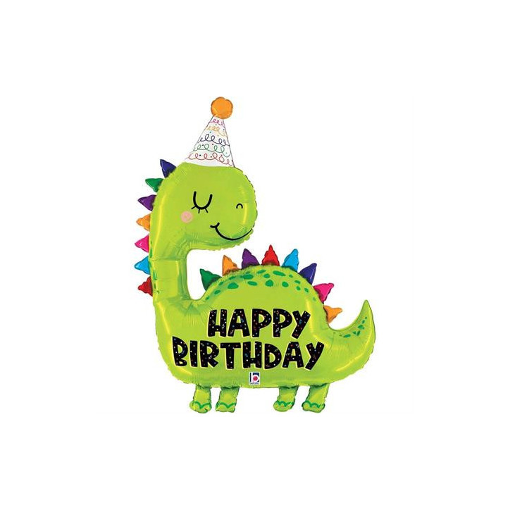 Balão Dinossauro Birthday 132cm Grabo