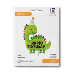Balão Dinossauro Birthday 132cm Grabo