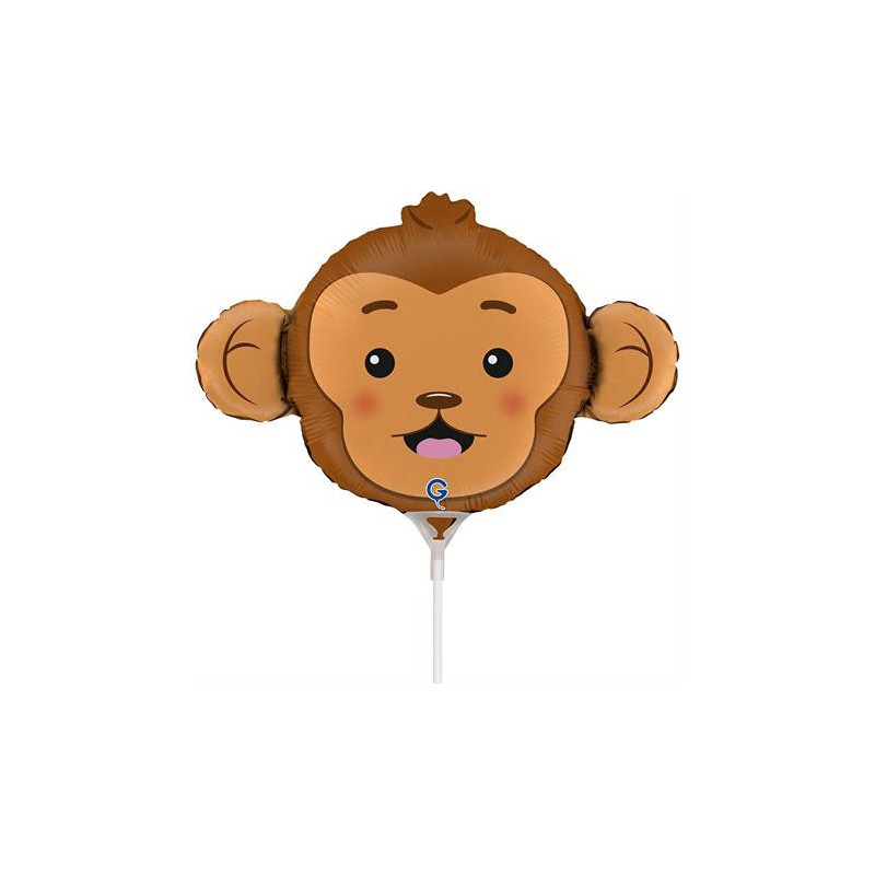 Balão Mini Cabeça Macaco 35cm Grabo
