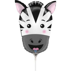 Balão Mini Cabeça Zebra 35cm Grabo