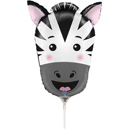 Balão Mini Cabeça Zebra 35cm Grabo
