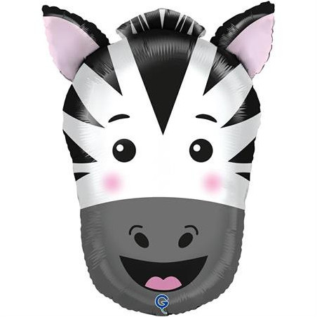 Balão Cabeça Zebra 61cm Grabo