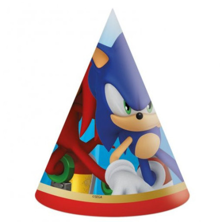 6 Chapéus de Festa Sonic