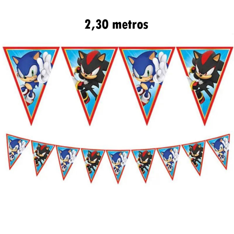 Bandeirolas Sonic 2,30cm