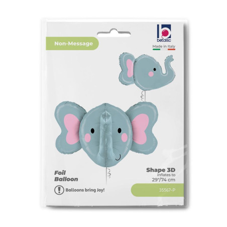 Balão 3D Elefante 86cm Grabo