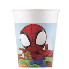 8 copos Spider Equipa Marvel