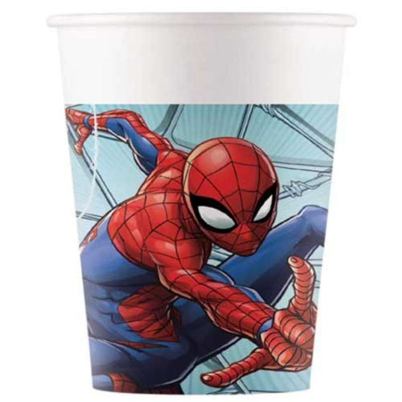 8 copos Homem Aranha