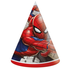 6 Chapéus de Festa Homem Aranha