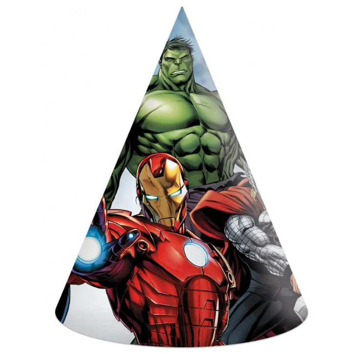 6 Chapéus de Festa Avengers