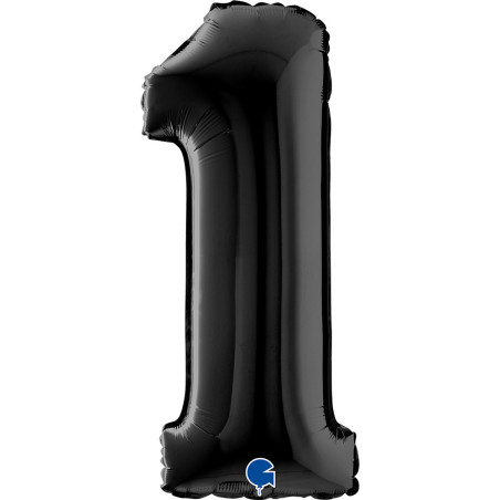 Balão Foil Número Preto 102cm